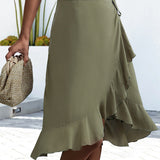 Tied Ruffled Skirt