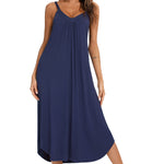 V-Neck Midi Lounge Dress