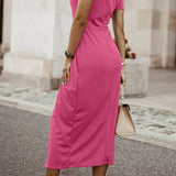 Off-Shoulder Short Sleeve Dress