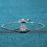 1 Carat Moissanite Chain Bracelet