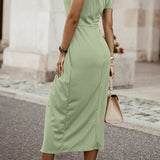 Off-Shoulder Short Sleeve Dress