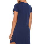 Graphic Round Neck Short Sleeve Lounge Dress