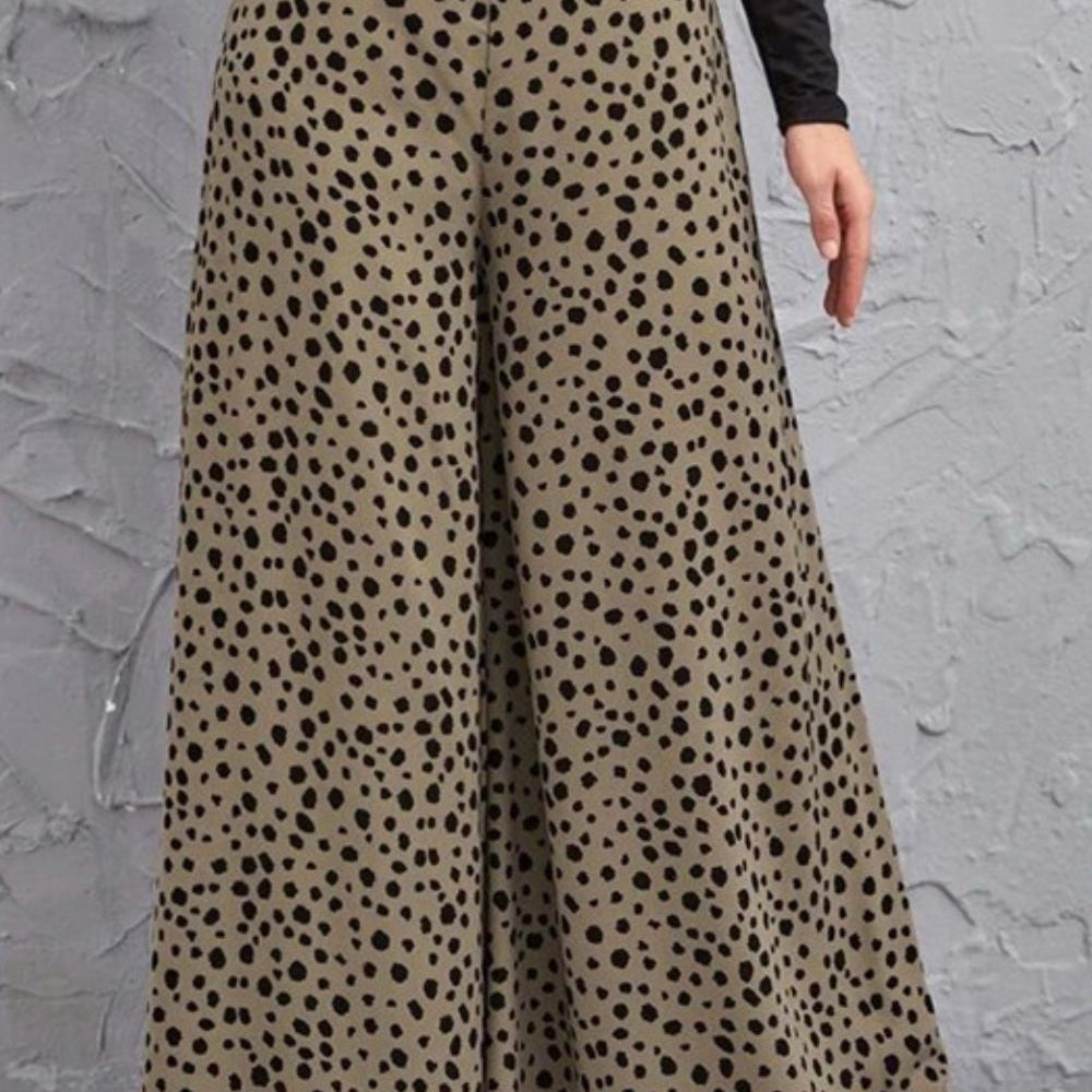 Animal Print High-Rise Pants