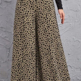 Animal Print High-Rise Pants