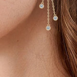 Moissanite Layered Chain Earrings
