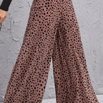 Animal Print High-Rise Pants