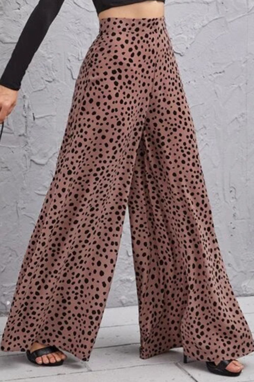 Animal Print High-Rise Pants