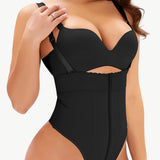 Adjustable Strap Zip-Up Shaping Bodysuit