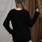 Round Neck Raglan Sleeve Sweater