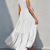 Tiered V-Neck Sleeve Dress