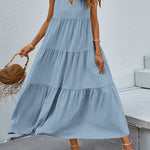 Tiered V-Neck Sleeve Dress