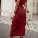 Off-Shoulder Short Sleeve Dress