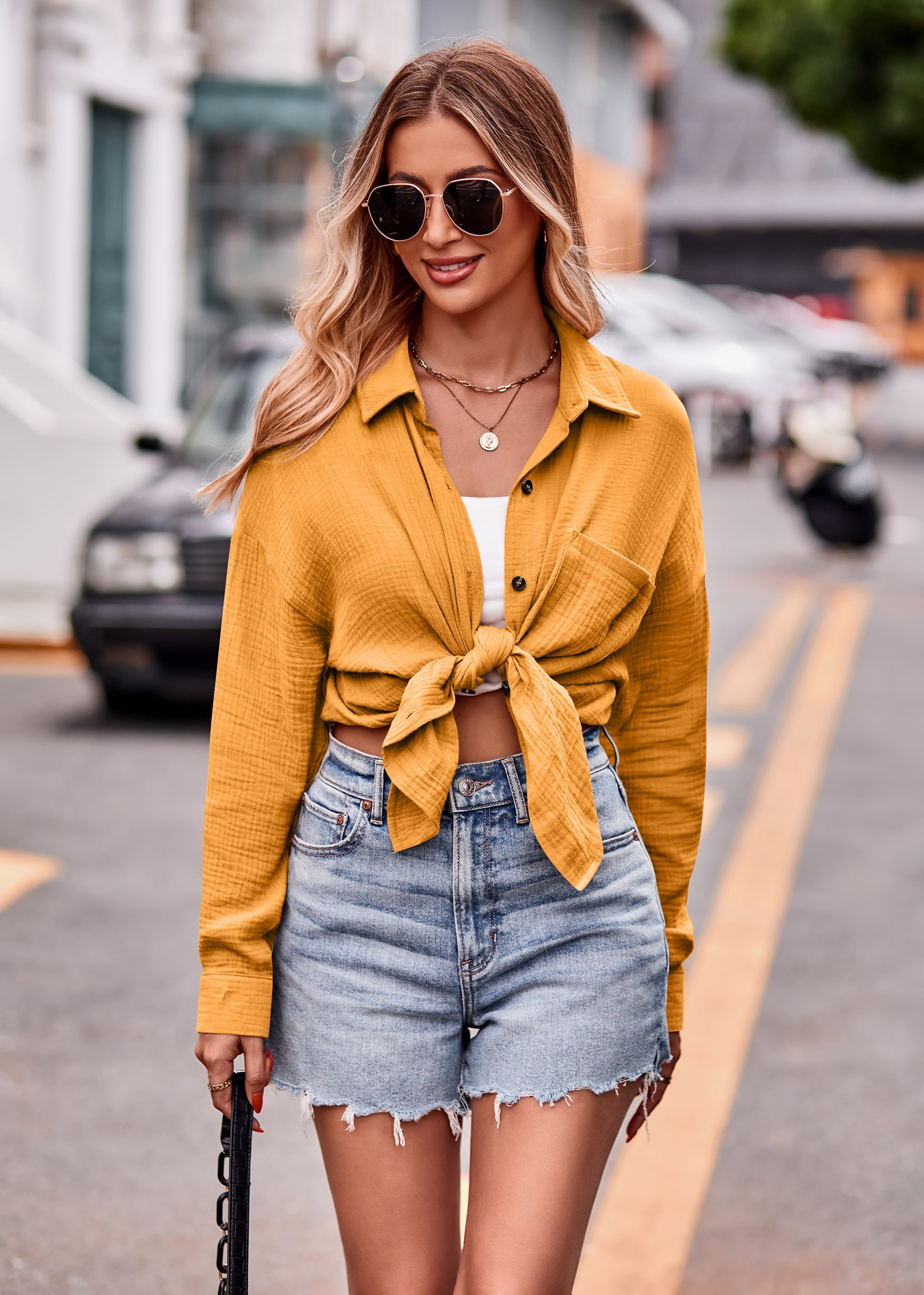 Textured Dropped Shoulder Shaket