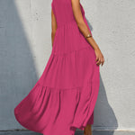 Tiered V-Neck Sleeve Dress