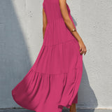 Tiered V-Neck Sleeve Dress