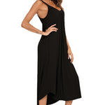 V-Neck Midi Lounge Dress