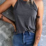 Curved Hem Grecian Tank Top