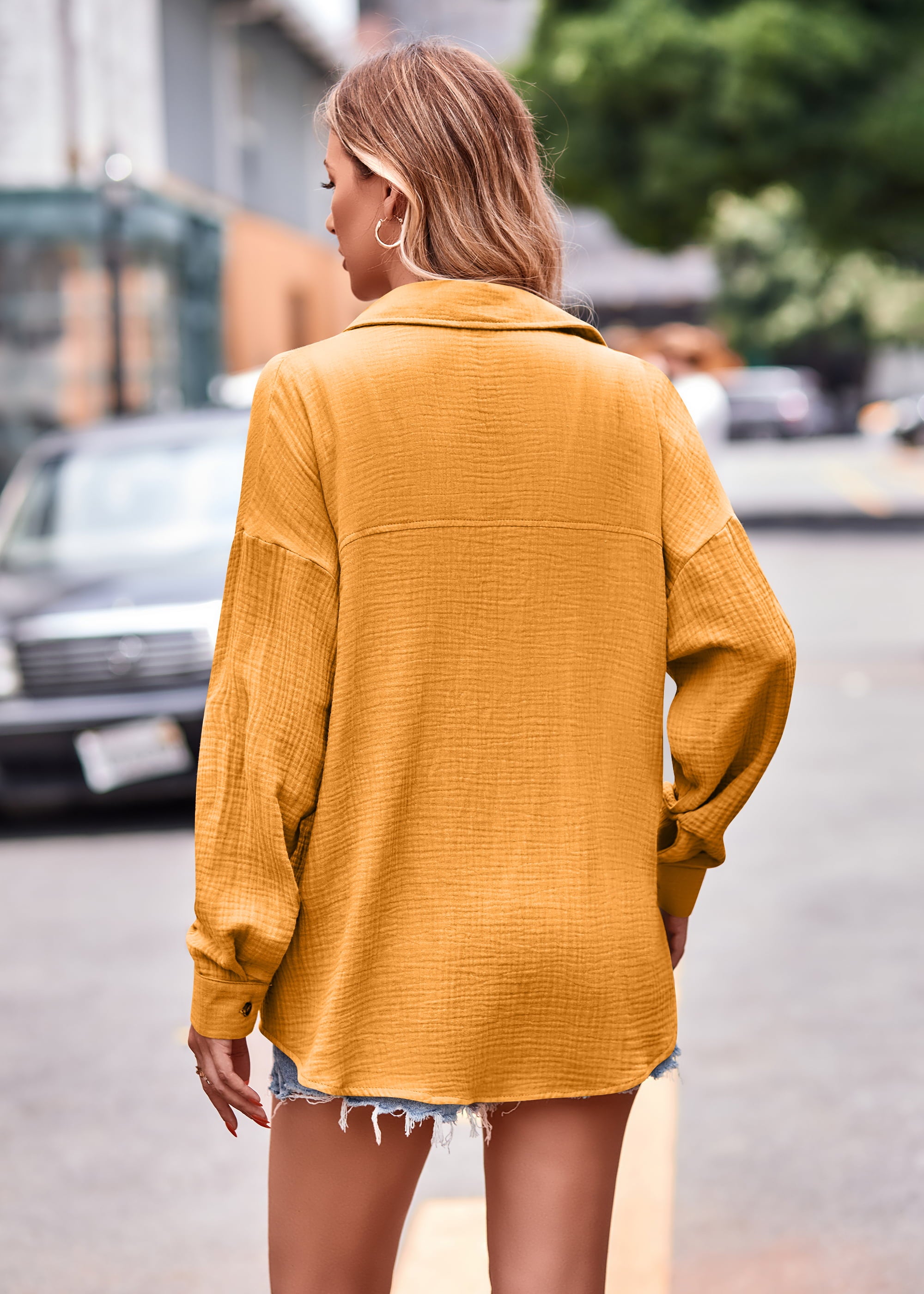 Textured Dropped Shoulder Shaket