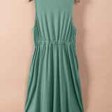 Sleeveless Button Down Mini Dress