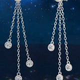 Moissanite Layered Chain Earrings