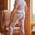 Curvy Line- Lavender Tie-dye Relaxed Top & High Waist Jogger Pants Set