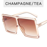 New Square Sunglasses Women Sun Glasses Female Eyewear Eyeglasses Plastic Frame Clear Lens UV400 Shade Fashion Driving
