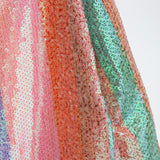 Luxury Handbags Colorful Rainbow Sequins Totes Women Bag Party Evening Clutch Bags Ladies Beach Bag Banquet Glitter Tote Stripe