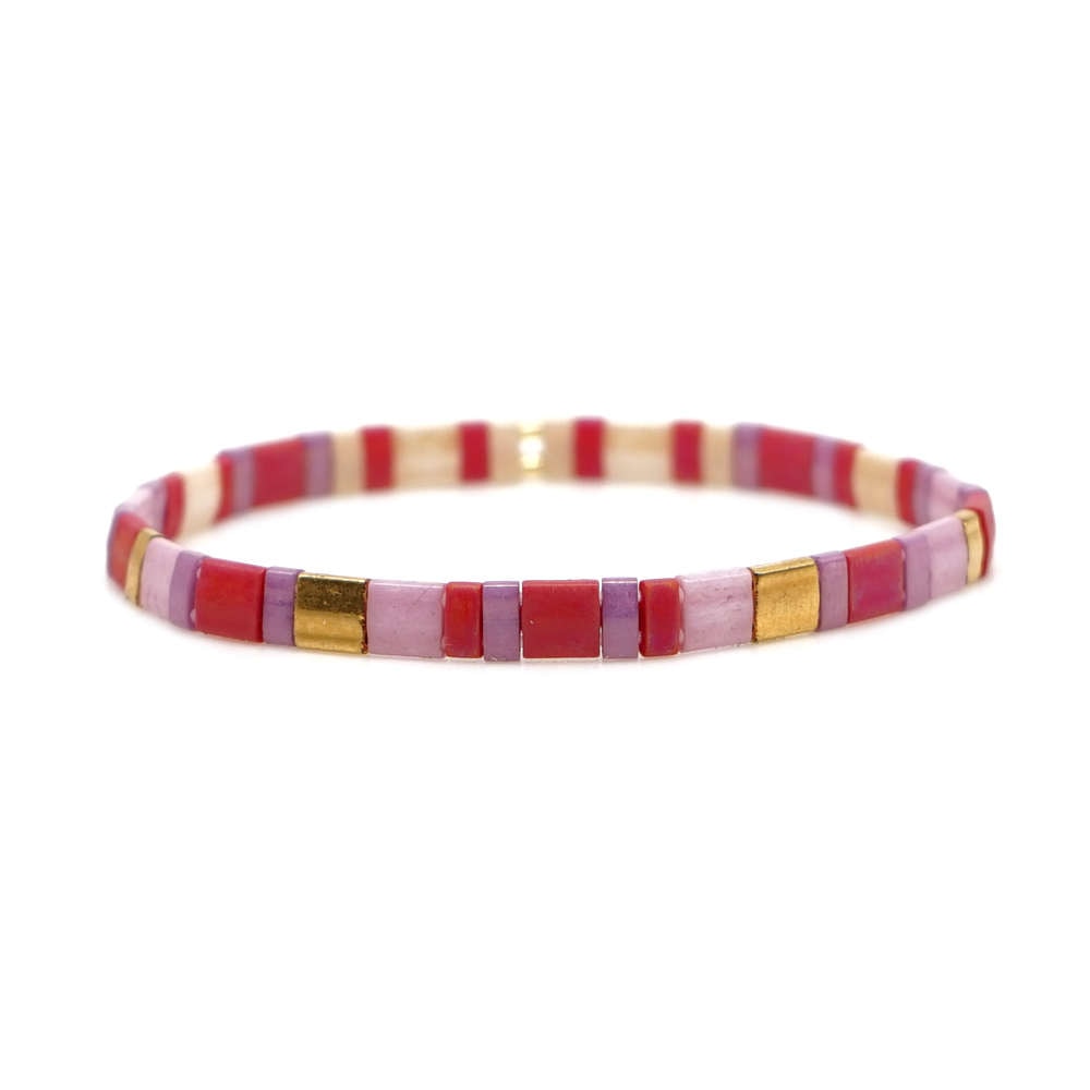 Go2boho Boho Miyuki Bracelet For Women Tila Beads Rainbow Bracelets for Girl Gift Summer Pulseras Elastic Jewelry wholesale