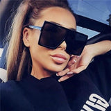 New Square Sunglasses Women Sun Glasses Female Eyewear Eyeglasses Plastic Frame Clear Lens UV400 Shade Fashion Driving
