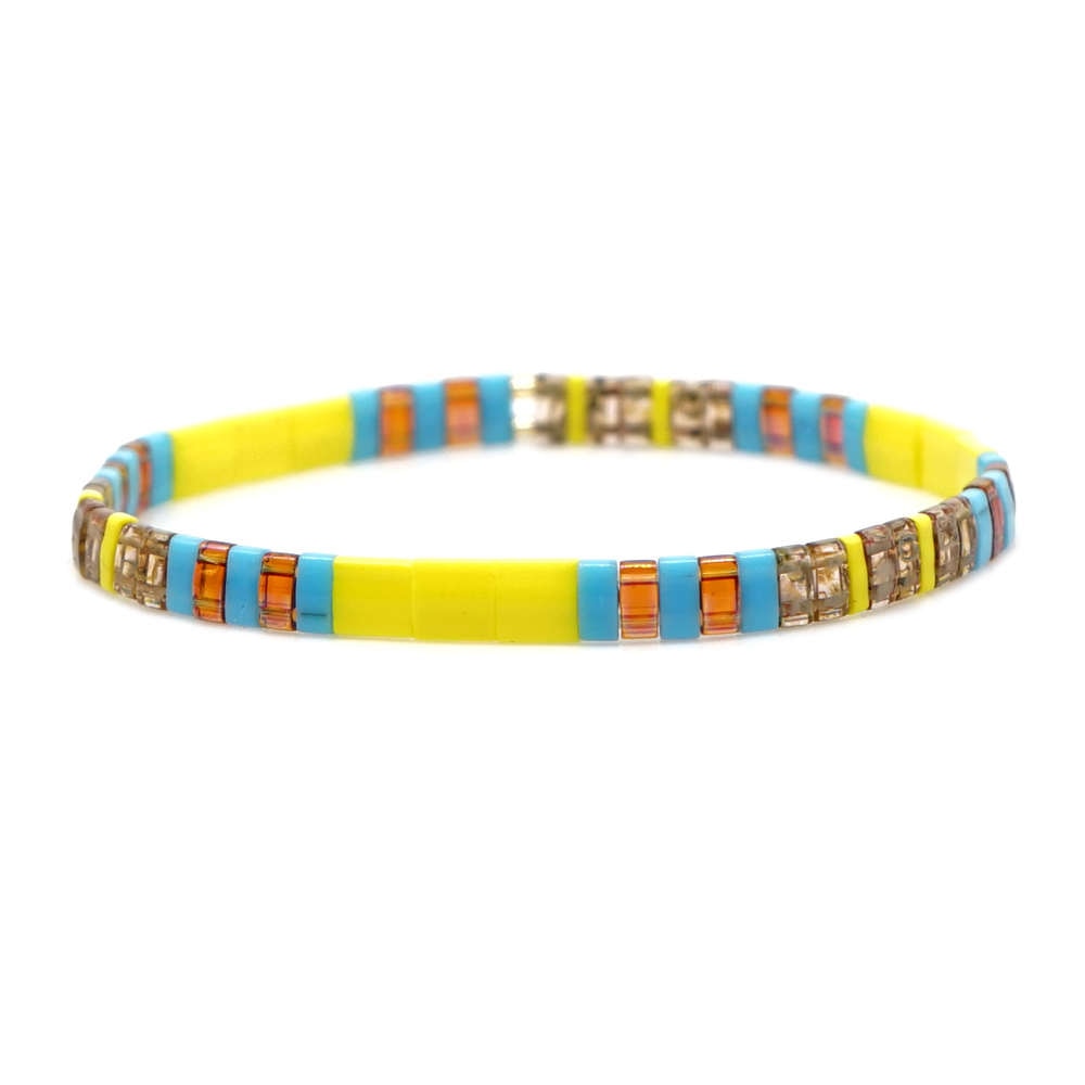 Go2boho Boho Miyuki Bracelet For Women Tila Beads Rainbow Bracelets for Girl Gift Summer Pulseras Elastic Jewelry wholesale