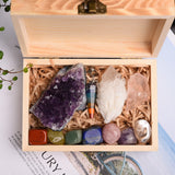 11pc Natural Amethyst Healing Stones Set