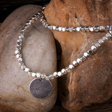 Free Shipping square Beads five row wrap bracelet Neklace double side Dream Moon charm metal bracelets