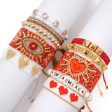 Go2boho Miyuki Heart Bracelet Friends Gift Turkish Evil Eye Bracelets For Women Jewelry Freshwater Pearl Jewellery Pulseras 2021