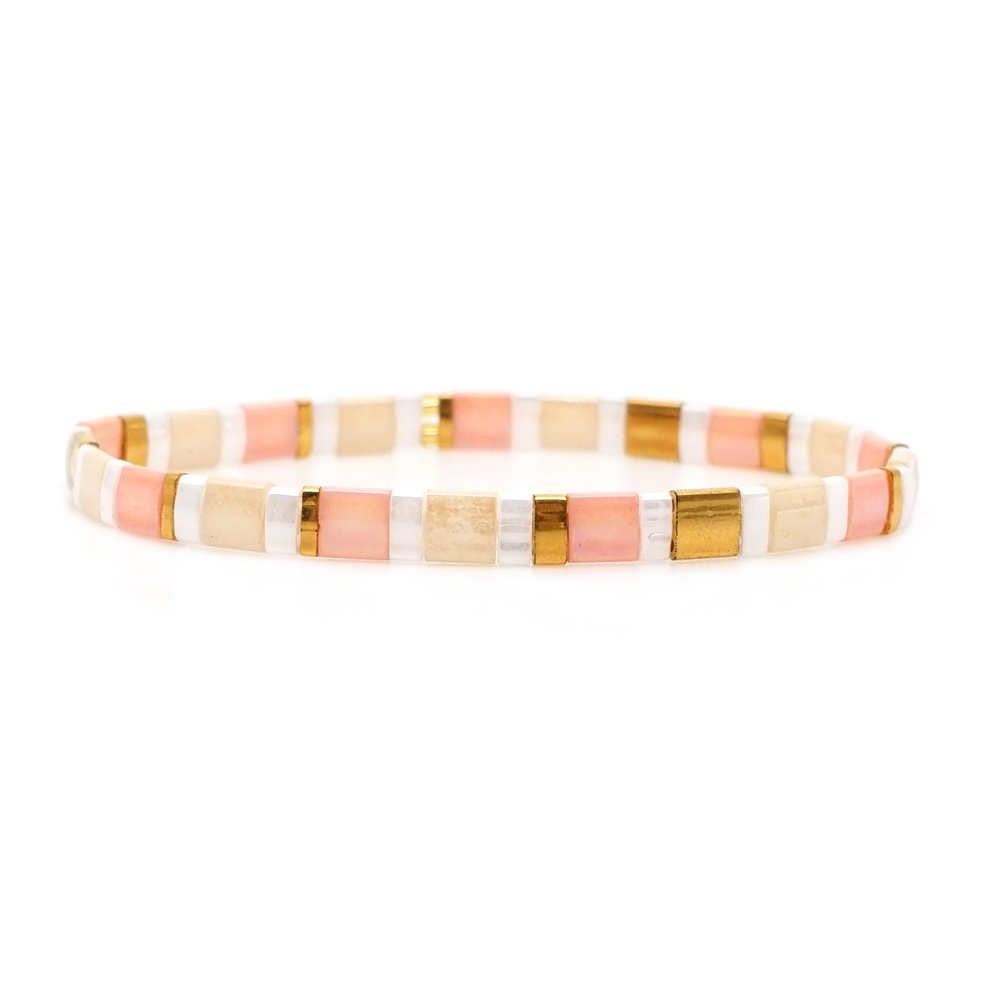Go2boho Boho Miyuki Bracelet For Women Tila Beads Rainbow Bracelets for Girl Gift Summer Pulseras Elastic Jewelry wholesale