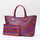 New Arrival Fashion Rainbow Weave Handbag