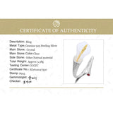 Lotus Fun Real 925 Sterling Silver Natural Gemstones Designer Fine Jewelry Calla Lily Flower Ring Adjustable Rings Women Bijoux