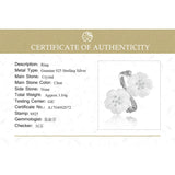 Lotus Fun Real 925 Sterling Silver Natural Crystal Ring Handmade Designer Fine Jewelry Flower in the Rain Rings for Women Bijoux