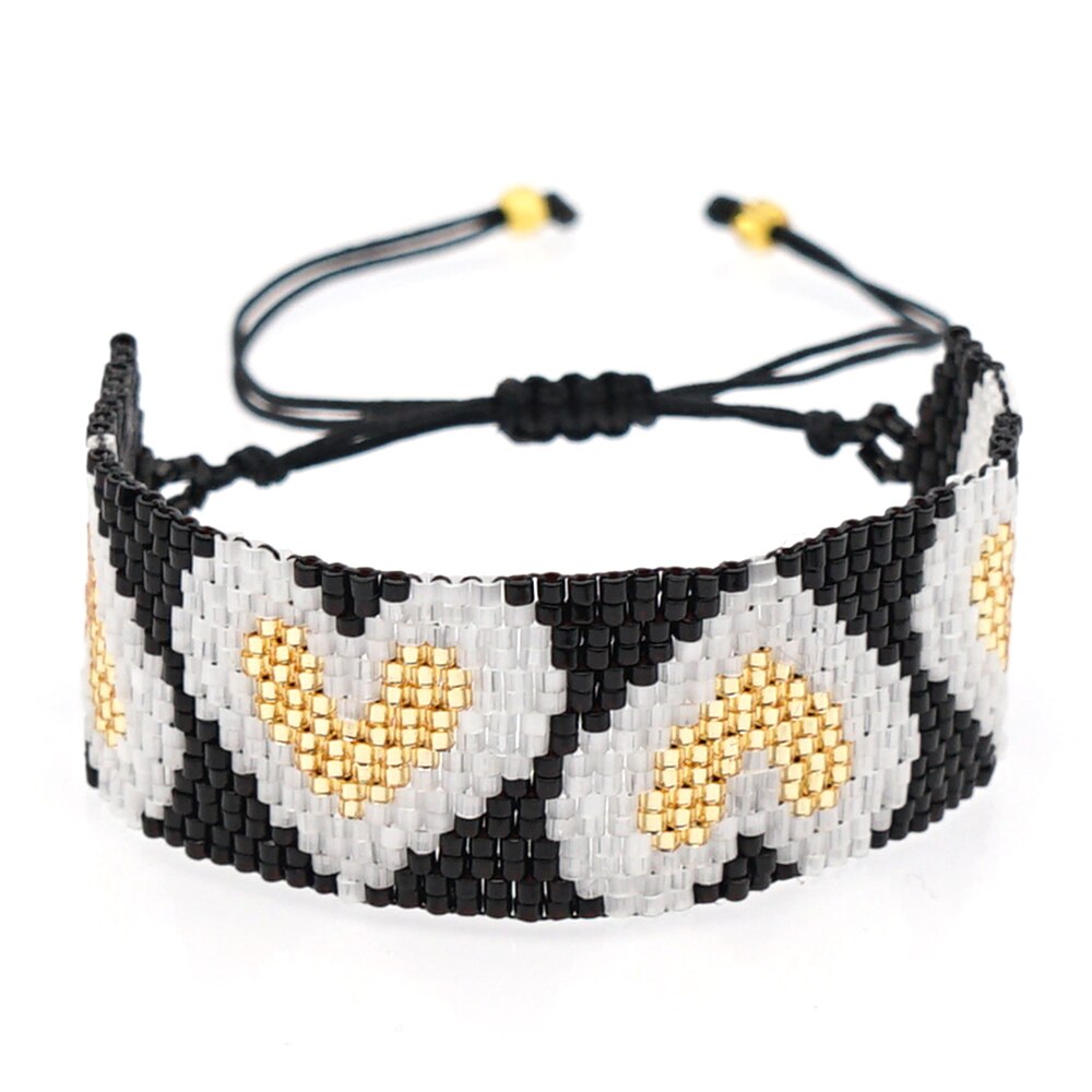 Go2boho Miyuki Bracelet Beads Design Jewellery Handmade Mexican Heart Pulseras Friends Jewelry Rhinestone Bracelets Wholesale