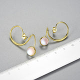 Lotus Fun Moonstone Unusual Large Design Dangle Fashion Earrings With Stone For Women Real 925 Sterling Silver Statement Jewelry