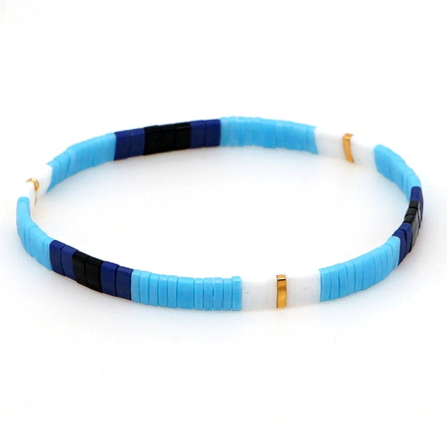 Go2boho Boho Miyuki Bracelet For Women Tila Beads Rainbow Bracelets for Girl Gift Summer Pulseras Elastic Jewelry wholesale