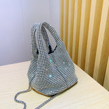 Luxury Diamonds Basket Bag Designer Brand Women Handbag Shinny Rhinestone Shoulder Crossbody Bag Evening Party Bucket Purse 2022