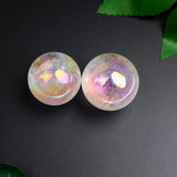 30MM-70mm Angel Aura Clear Quartz Sphere Ball Crafts Healing Crystals Stone