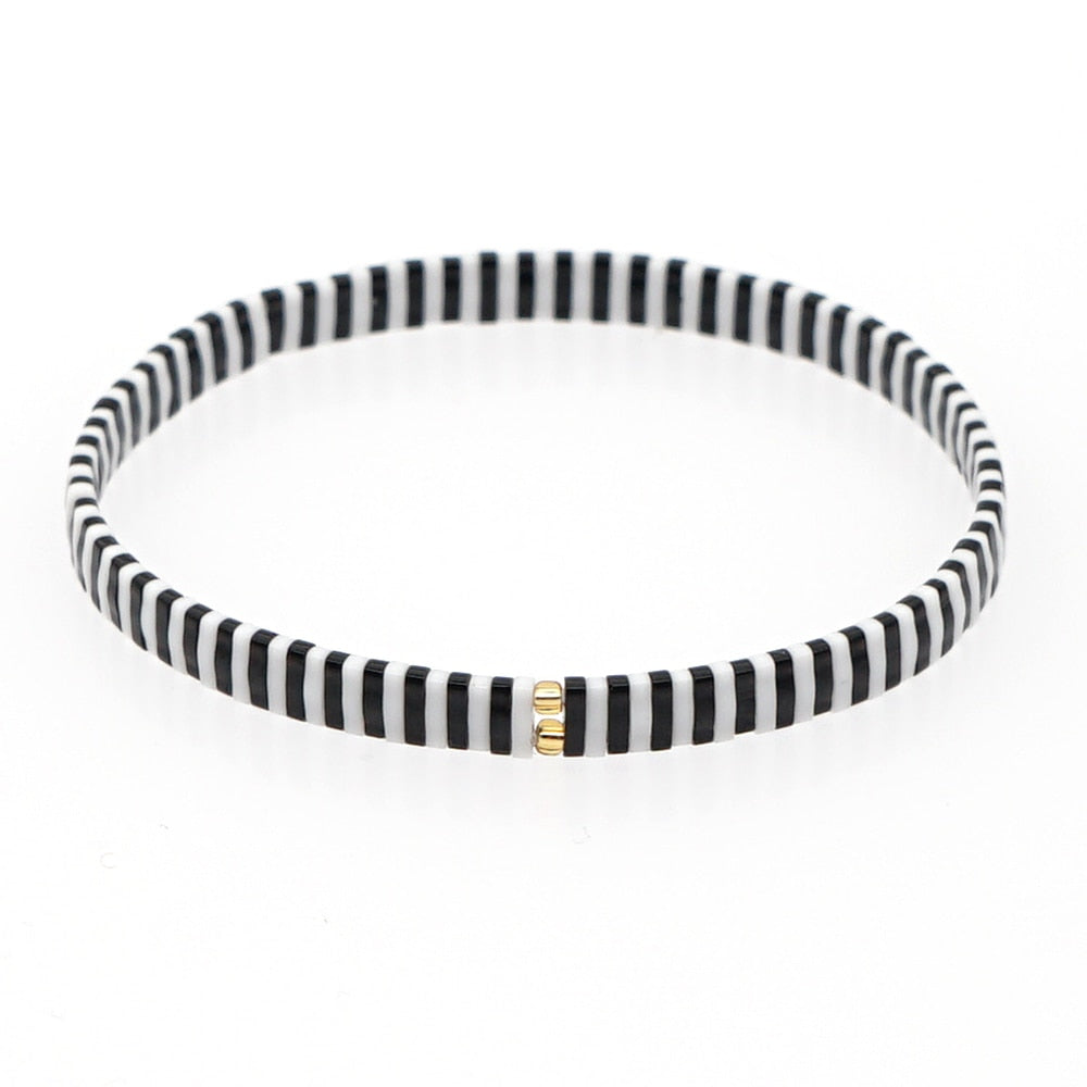 Go2boho Boho Miyuki Bracelet For Women Tila Beads Rainbow Bracelets for Girl Gift Summer Pulseras Elastic Jewelry wholesale