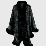 Printed Open Front Poncho