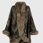 Printed Open Front Poncho