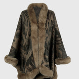 Printed Open Front Poncho