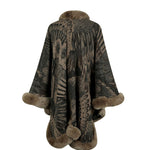 Printed Open Front Poncho
