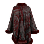 Printed Open Front Poncho