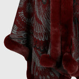 Printed Open Front Poncho