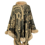 Printed Open Front Poncho